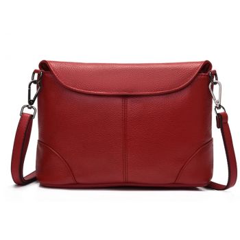 Geanta de dama, Agnella GT2870, piele naturala, Bordo de firma originala