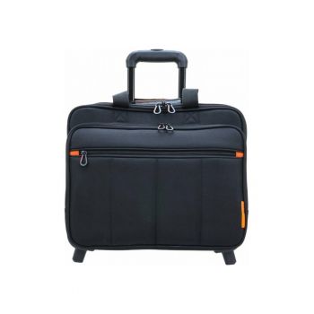 Geanta troler multifunctional(a) - compartiment laptop 17 inch  The Chase - neagra