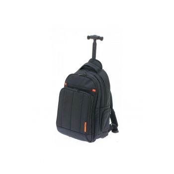Rucsac calatorie cu roti - compartiment laptop 17 inch The Chase - negru