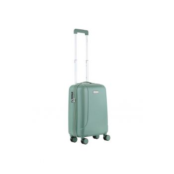 Troler Cabina - Policarbonat/ABS - 4 Roti Duble - OKOBAN - cifru TSA - SKYHOPPER - 55 cm - Verde