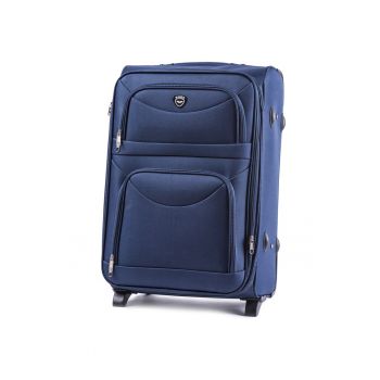 Troler Mediu - Extensibil - W6802 - 2 Roti - 64 cm - Bleumarin