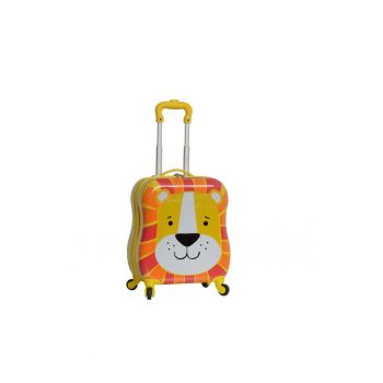 Troler Copii - Policarbonat - 4 Roti - SW31018 - 50 cm - Leu