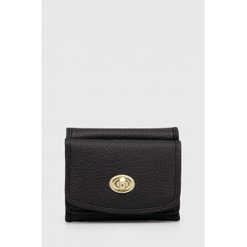 Answear Lab portofel de piele femei, culoarea negru