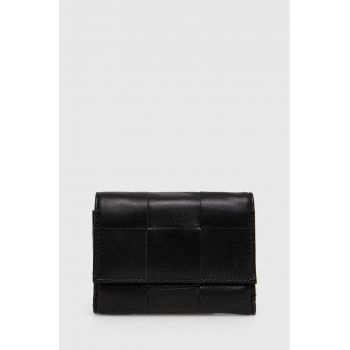Answear Lab portofel de piele femei, culoarea negru