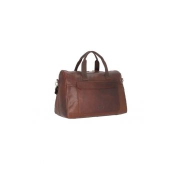 Geanta de voiaj unisex din piele naturala -  KD1093-03 - 49 x 25 x 31 cm - maro