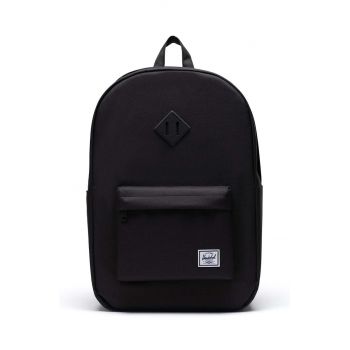 Herschel rucsac Heritage culoarea negru, mare, neted, 10968-04938-OS