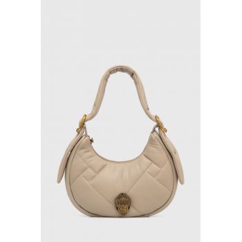 Kurt Geiger London poseta de piele KENSINGTON PUFF SM HOBO culoarea bej, 2711437109
