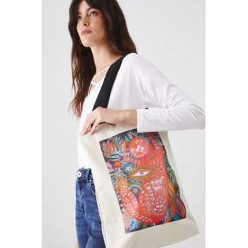 Medicine geanta de bumbac culoarea bej