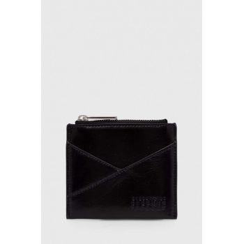 MM6 Maison Margiela portofel de piele femei, culoarea negru, SA6UI0015
