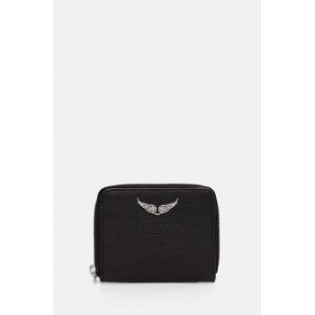 ZADIG&VOLTAIRE portofel de piele femei, culoarea negru, LWSG00004