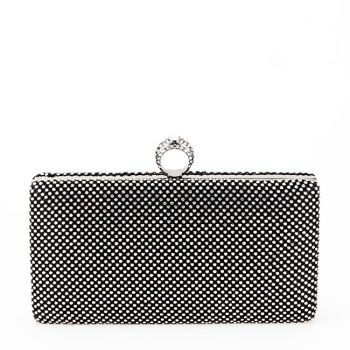 Clutch elegant cu strasuri B-BFL-1063A 06 Negru