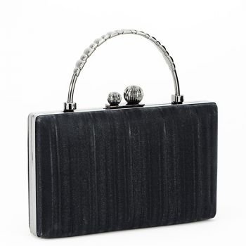 Clutch negru cu maner B-BME-622 05