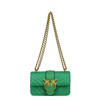 Geanta dama cu bareta tip lant B-7017 15 Verde
