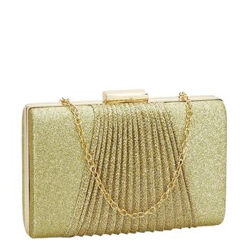 Geanta clutch auriu cu sclipici B-1009 05