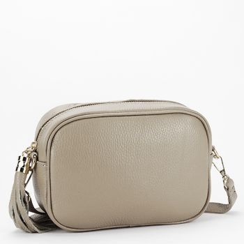 Geanta din piele naturala cu accesoriu B-8957 124, Bej