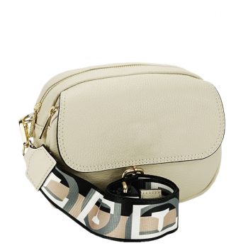Geanta din piele naturala talie mica B-1088 122, Crem