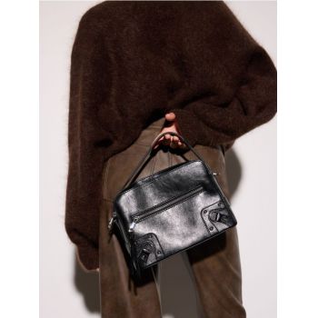 Reserved - LADIES` HANDBAG - negru