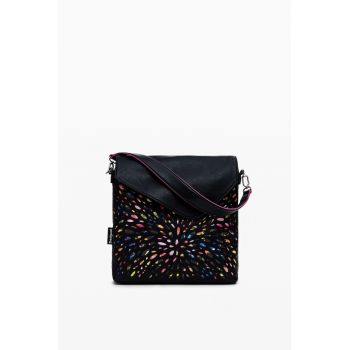 Rucsac dama negru multicolor 24WAKP13 - 28/26/14cm