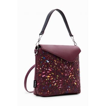Rucsac de piele ecologica cu model perforat