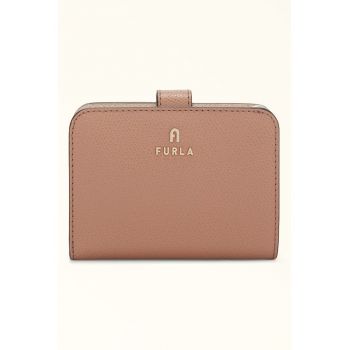 Portofel compact din piele Camelia