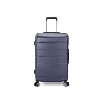 Troler Cabina - ABS - 4 Roti Duble -  BZ 5583 - 54 cm - Bleumarin