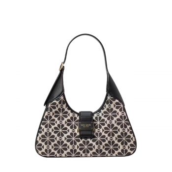 Spade flower jacquard nouveau small shoulder bag sand multi