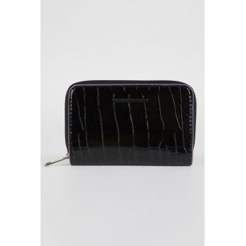 Portofel de piele ecologica cu aspect lacuit