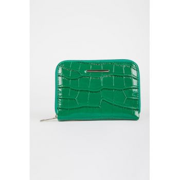 Portofel de piele ecologica cu model piele de reptila