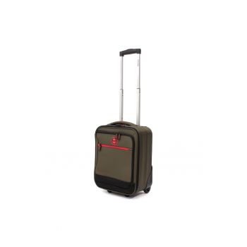 Troler  Shadow cu 2 roti - Textil - 40x30x20 cm - Kaki