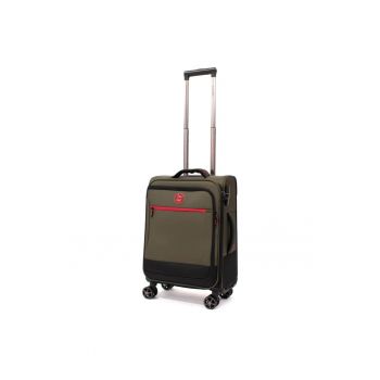 Troler  Shadow cu 4 roti duble - Textil - 55x36x21 cm - Kaki