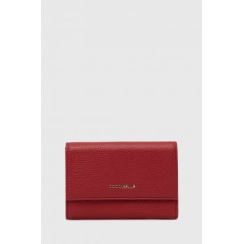 Coccinelle portofel de piele femei, culoarea bordo, E2 MW5 11 66 01