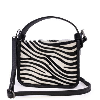 Poșetă crossbody femei Enzo Bertini neagră din piele cavallino  154POSP3413CAVZE
