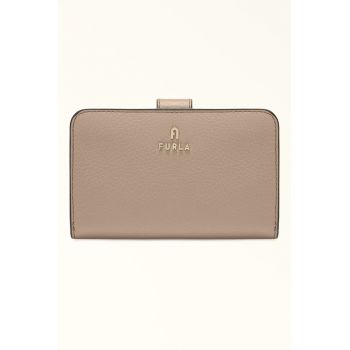 Portofel compact din piele Camelia
