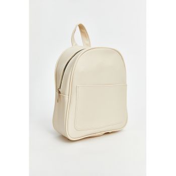 Rucsac de piele ecologica cu fermoar