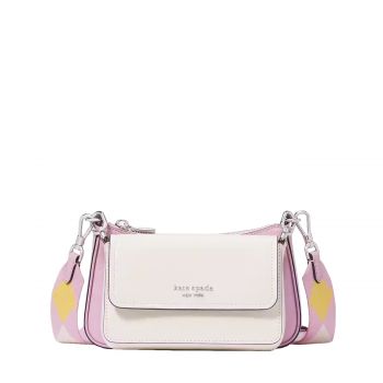 Double up colorblocked crossbody parchment multicolor