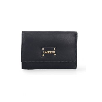 Portofel cu logo si capse - Albastru