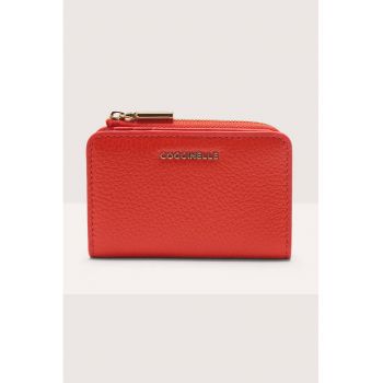 Portofel de piele cu aspect texturat Metallic Soft