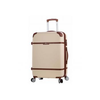 Troler Mediu -  Extensibil - ABS - Cifru TSA - SW52303 - 68 cm - Crem