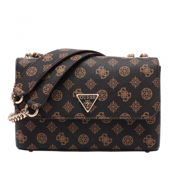 Poșetă satchel femei Guess Eco maro cu brand logo 919POSSHWEPG951020M de firma originala