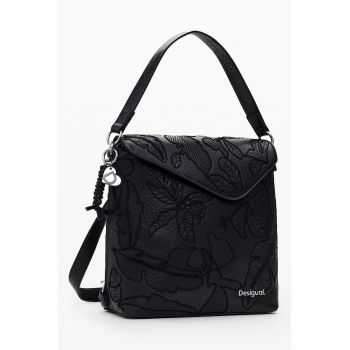 Rucsac din piele ecologica cu model floral