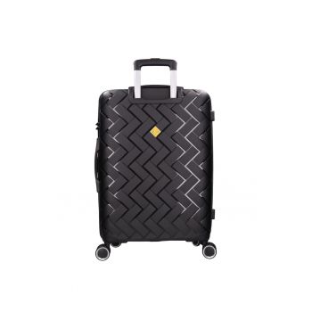 Troler mare  BZ 5806 - polipropilena - cifru - 4 roti duble - 76 cm - negru