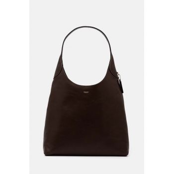 Coach poseta de piele culoarea maro, CU044