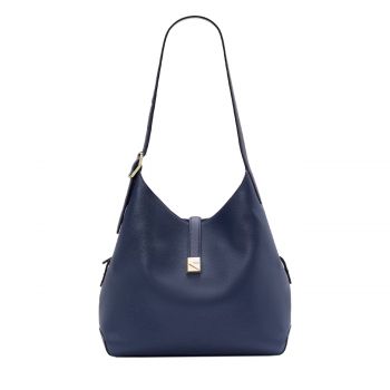 Deco large shoulder bag parisian navy
