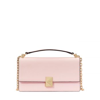Deco mini flap chain crossbody pastry pink