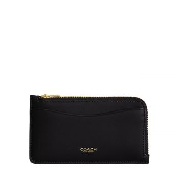 New york zip card case black