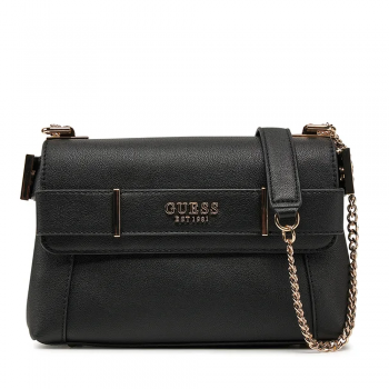 Poșetă satchel femei Guess Cresidia neagră cu brand logo 919POSSHWBG9633210N de firma originala