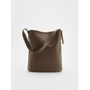 Reserved - Geantă shopper - verde-maroniu