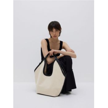 Reserved - LADIES` BAG - crem