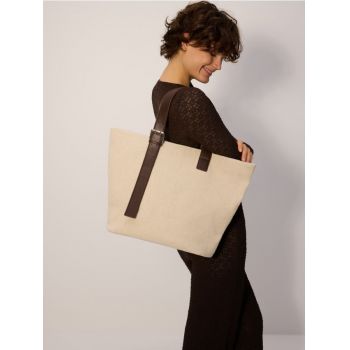 Reserved - LADIES` BAG - crem