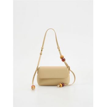 Reserved - LADIES` HANDBAG - galben-pal